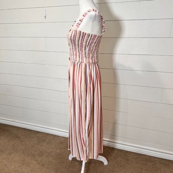 Arizona  Earth Toned Stripe Maxi Dress Size L - Picture 4 of 6